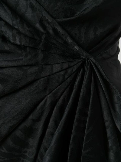 Shop Attico Mini Wrap Dress In Black