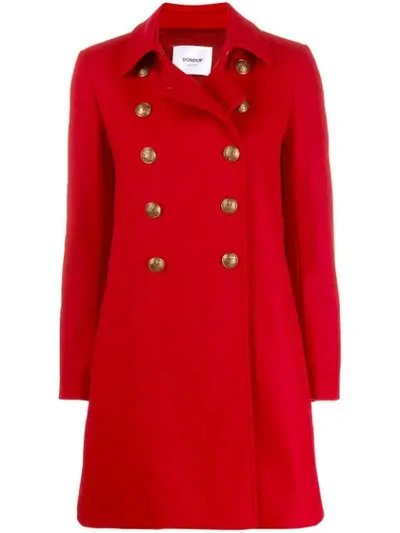 Shop Dondup Cappotto Coat In Red