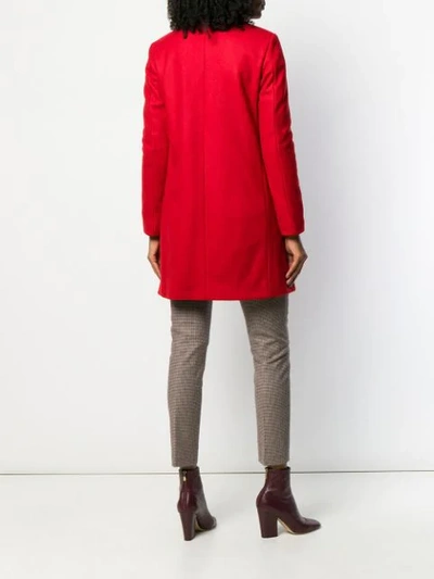 Shop Dondup Cappotto Coat In Red