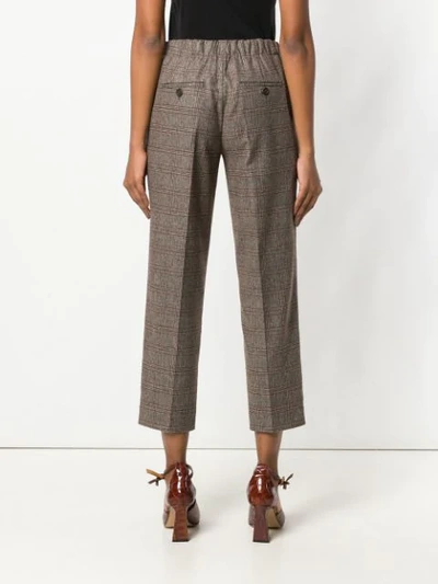 Shop Kiltie Tapered Trousers In Brown