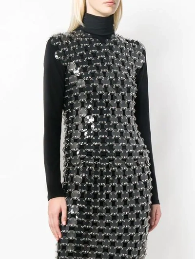 Shop Paco Rabanne Chain Mail Top In Grey