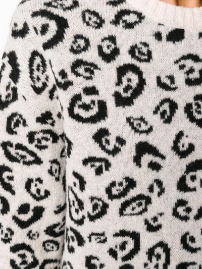 Shop Altuzarra Leopard Knit Jumper - Neutrals