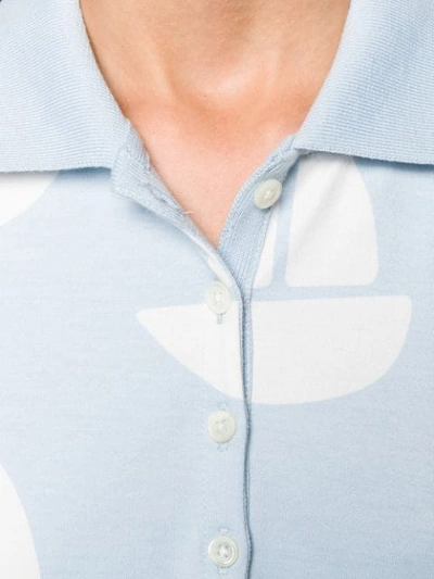 Shop Thom Browne Sailboat Icon A-line Polo Dress - Blue