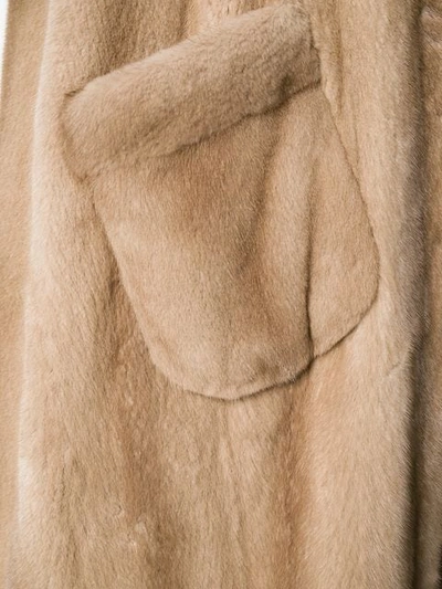 Shop Liska Long Vergine Coat In Neutrals