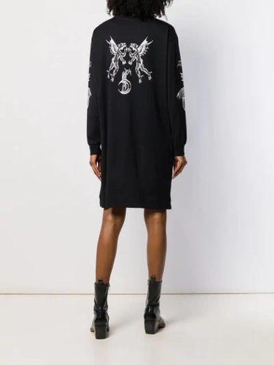 Shop Givenchy Logo T-shirt Dress In Black