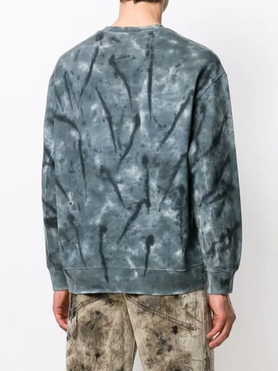 Shop Eckhaus Latta Tie Dye Sweatshirt In Blue