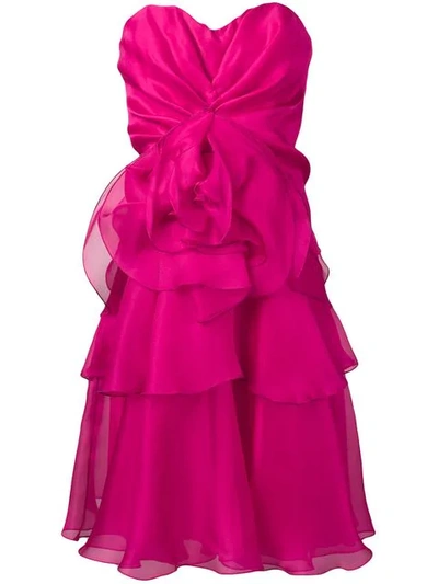 Shop Rhea Costa Strapless Cocktail Dress In Pink