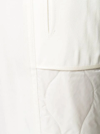 Shop Moncler Quilted Track Trousers In White