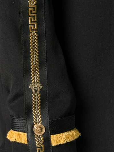 Shop Versace Grecca Detail Shirt In Black