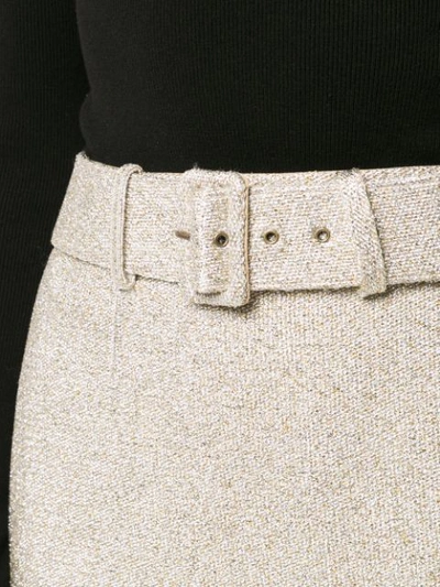 Shop Rosie Assoulin Belted Pencil Skirt - Neutrals