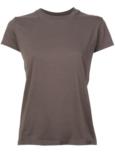 Shop Rick Owens Classic Round Neck T-shirt - Grey