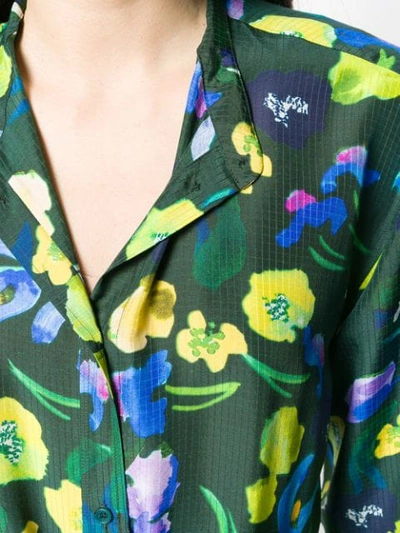 Shop Christian Wijnants Floral Blouse In Green
