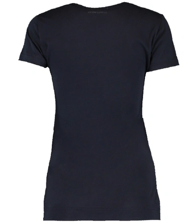 Shop Adam Lippes Crewneck T-shirt In Navy