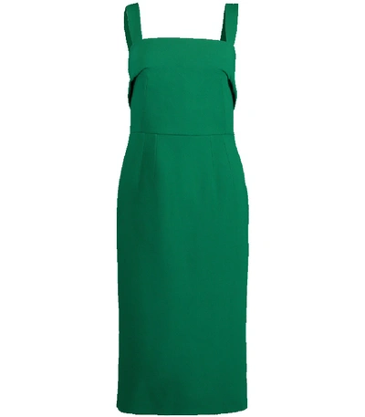 Shop Dolce & Gabbana Square Neck Dress In Green