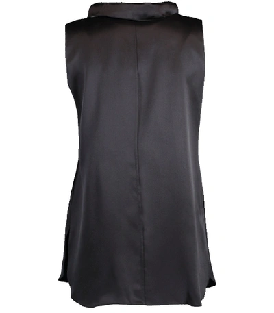 Shop Adam Lippes Silk Cowl Neck Blouse In Black