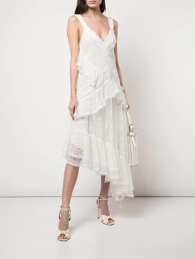 Shop Alexis Augustine Lace Asymmetric Dress In White