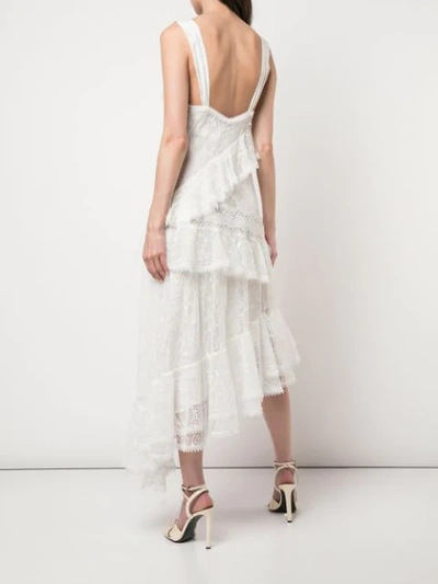 Shop Alexis Augustine Lace Asymmetric Dress In White