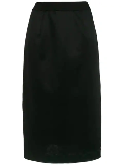 Shop À La Garçonne Lace Inserts Skirt In Black