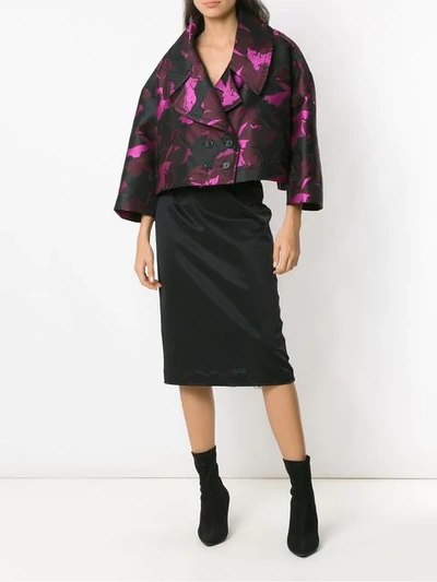 Shop À La Garçonne Lace Inserts Skirt In Black