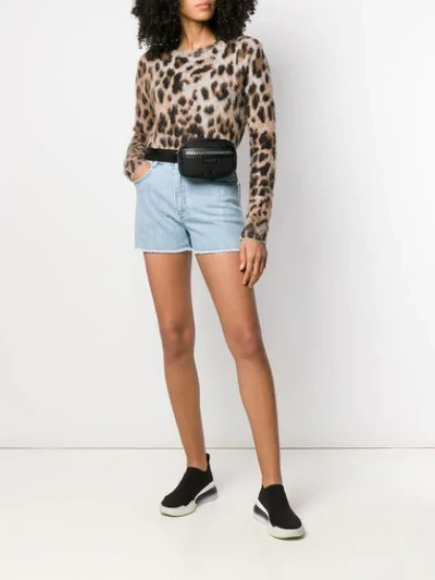 Shop Stella Mccartney All Is Love Denim Shorts In Blue