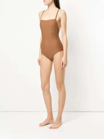 Shop Matteau The Ring Maillot In Brown