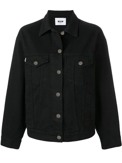 Shop Msgm Buttoned Jacket In Black