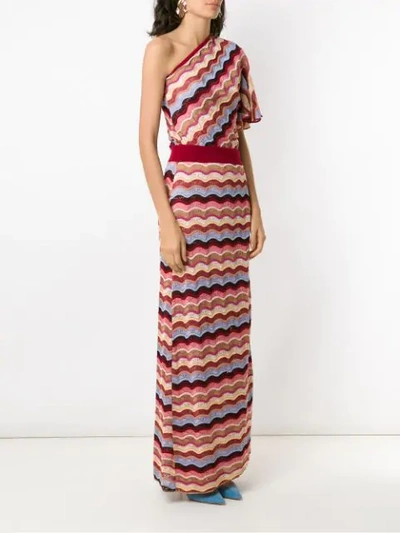 Shop Cecilia Prado One Shoulder Long Dress In Multicolour