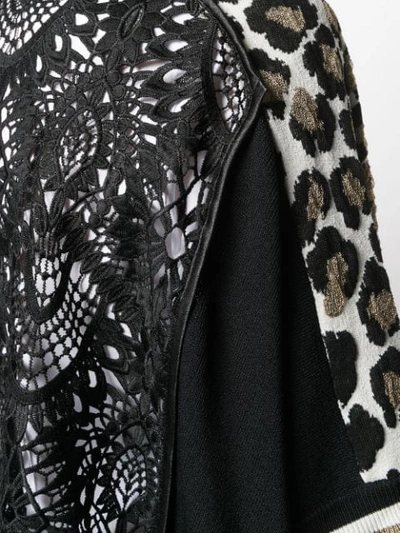 Shop Antonio Marras Leopard Print Cardigan In Black