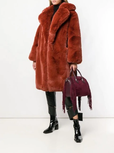 Shop Givenchy Oversized Coat In Brown