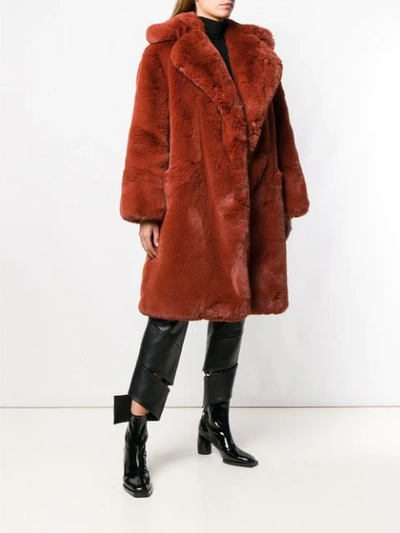 Shop Givenchy Oversized Coat In Brown