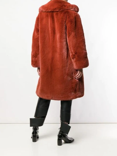 Shop Givenchy Oversized Coat In Brown