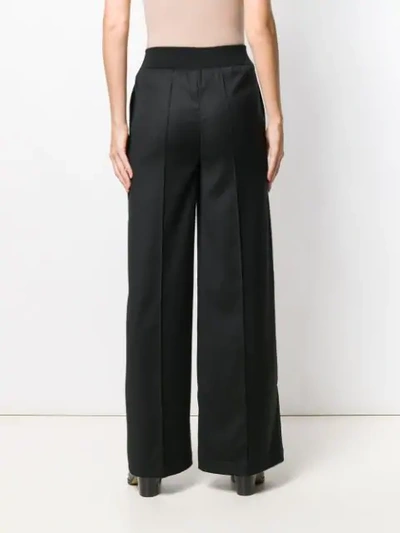 Shop Semicouture Tailored Raised Seam Trousers In Black