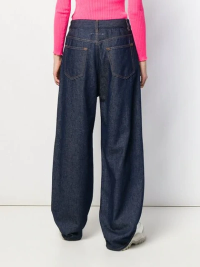 MM6 MAISON MARGIELA WIDE-LEG JEANS - 蓝色