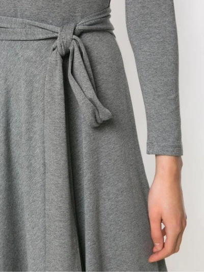 Shop Andrea Marques Flared Midi Dress - Grey In Gray