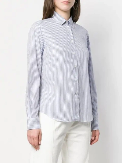 Shop Aspesi Striped Shirt In White