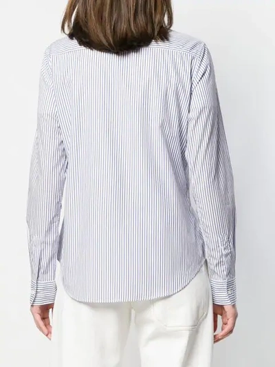 Shop Aspesi Striped Shirt In White