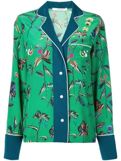 Shop Derek Lam 10 Crosby Botanical Print Pyjama Shirt In Green