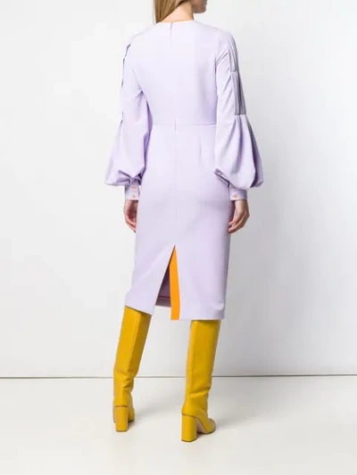 Shop Roksanda V-neck Midi Dress In Purple
