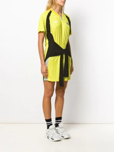 Shop Alexander Wang T Tie Front Sports Dress In Yellow