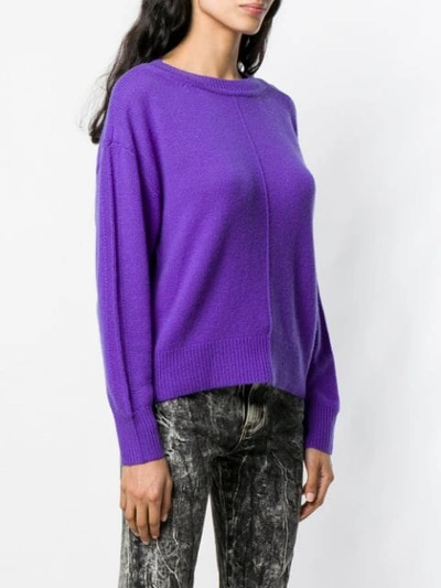 Shop Isabel Marant Calice Round Neck Jumper In Purple