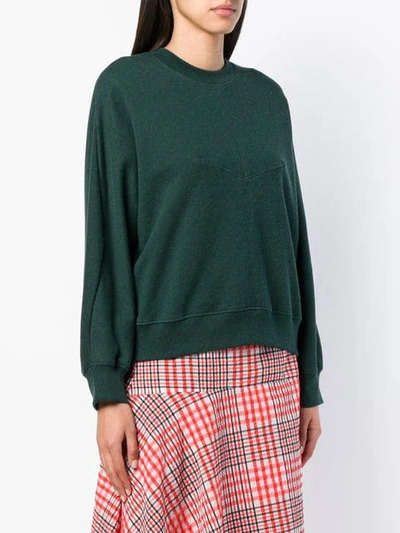 Shop Cedric Charlier Jersey Sweater In Green