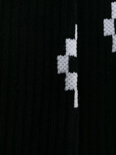 Shop Marcelo Burlon County Of Milan Logo Cross Socks - Black