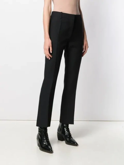Valentino Mid-rise Wool And Silk Pants In Black