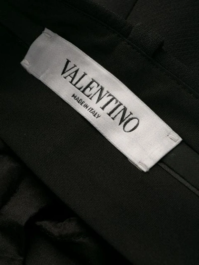 Valentino Mid-rise Wool And Silk Pants In Black
