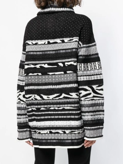 Shop Givenchy Textured Roll-neck Sweater In Black