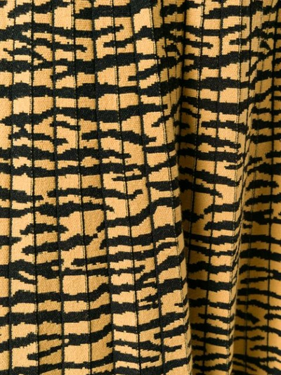Shop Proenza Schouler Tiger Jacquard Knit Pleated Skirt - Yellow
