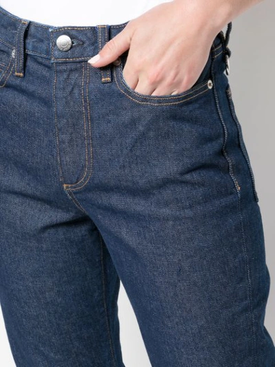 Shop Simon Miller Stitch Detail Flared Jeans In Blue