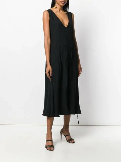 Shop Almaz Drawstring Waist Dress In Black