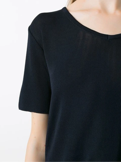 Shop Egrey U Neck T-shirt In Blue