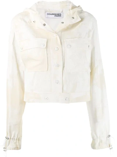 Shop Courrèges Cropped Jackets In White